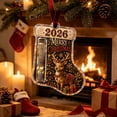thumbnail image 7 of Clearance! Christmas Reindeer Cash Gift Holder Ornament, 2026 Acrylic Stocking Money Holder, Indoor Outdoor Home Decor, Christmas Decorations for Xmas Tree Holiday Gifting, 7 of 7