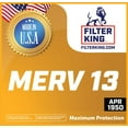 thumbnail image 2 of Filter King 19.5x19.5x1 Air Filter | 4 Pack | MERV 13 HVAC Pleated AC Furnace Filter | Actual Size 19.5 x 19.5 x .75", 2 of 5