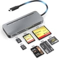 thumbnail image 1 of shiyou-USB C 7 in 1 SD Card Reader Multi Memory Card Reader, USB C 3.1 Card Hub Adapter 5Gbps Read 5 Cards Simultaneously, CF Card Reader Supports SD/TF/XD/SDHC/SDXC/Micro SD/MMC/Micro SDXC/MS Pro Du, 1 of 4