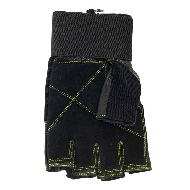 Gants de musculation PRO GoZone – Style protège-poignets – P/M – Noir/vert citron