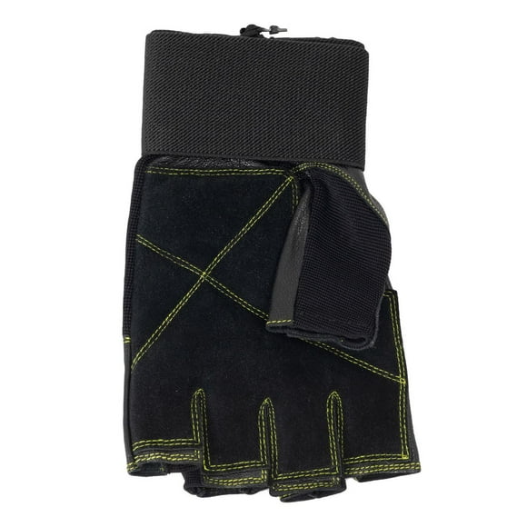 GoZone PRO Weight Gloves – Wrist Wrap Style – S/M – Black/Lime, With foam padding