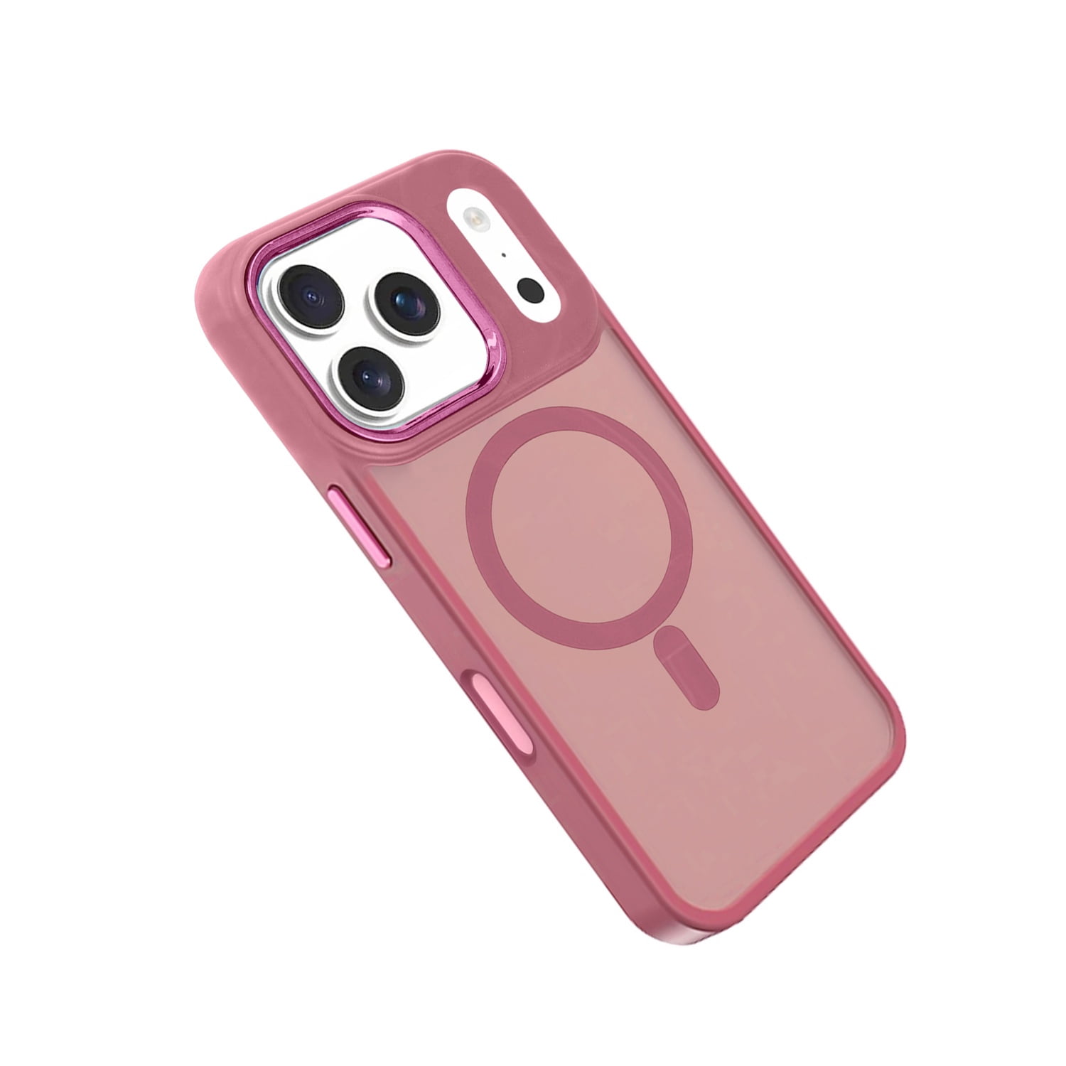 Powerful Magnetic Wireless Protection Case for iPhone 17 Pro Max - Pink