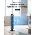 thumbnail image 3 of Dreo Home Tower Fan, 27ft/s Velocity Quiet Floor Fan, 90° Oscillating Fans for Indoors with 8 Speeds, 4 Modes, Remote Control, Standing Fans, Bladeless Fan, Black, Nomad DC, 3 of 8