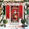 thumbnail image 5 of Fasiaou Christmas Door Banners Santa and Snowman Holiday Door Cover Hanging Flag Outdoor Front Porch Wall Decor For Home Party Decoration, Outdoor Christmas Door Decor, Holiday Door Hanger(B), 5 of 6