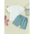 thumbnail image 4 of Toddler Baby Boy Easter Clothes Set 3 6 12 18 24 Months 2T 3T Bunny/Carrot Print Short Sleeve T-Shirt with Shorts 2Pcs Casual Outfit, 4 of 9