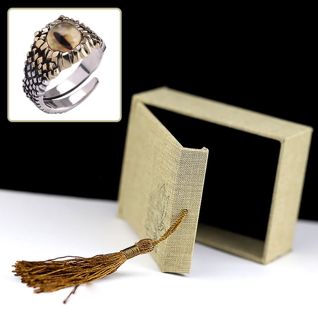 TopLLC Jewelry Boxes Personality Open Eye Pattern Design Men And Women Retro Open Ring Gift Ring jewelry
