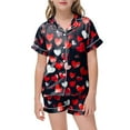 thumbnail image 2 of Godom Little Girls Pajama Cotton Knit Pajama Shorts Pants Summer PJ 2Pcs Nightwear Sleepwear, 2 of 4