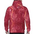 thumbnail image 7 of Goofa Abstract Red Marble for Men's Hooded Sweatshirt - Lightweight Pullover Hoodie with Kangaroo Pocket, Perfect for Everyday Wear-3X-Large, 7 of 7