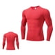thumbnail image 2 of Blusas y camisas de manga larga con cuello redondo para hombre, estilo casual, de color liso, para correr, fitness, secado rápido, de poliéster., 2 of 8