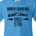 thumbnail image 4 of Inktastic North Carolina Awesome Since 1789 Youth T-Shirt, 4 of 5