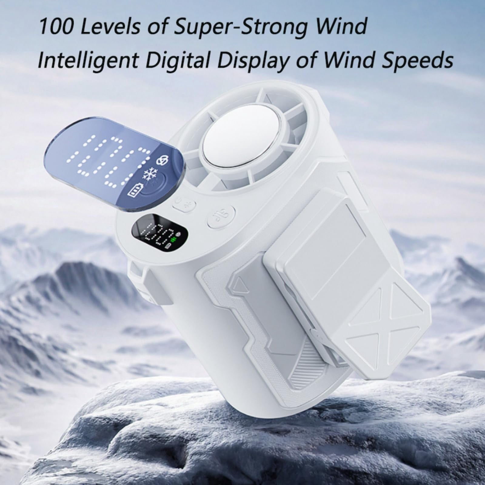 Portable Ice-Cooling Clip Fan, Clip-On Car Air Conditioner Fan, Mini Clip on Fan, Stepless Wind, Ice-Cooling for Vehicles