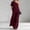 Wine, variant on Muscularfit Travel Sets Women 2 Piece Outfits Sets Summer Dressy Vacation Pullover Palazzo Set Shirt Boat Neck White Short Sleeve Womens Shorts Sets