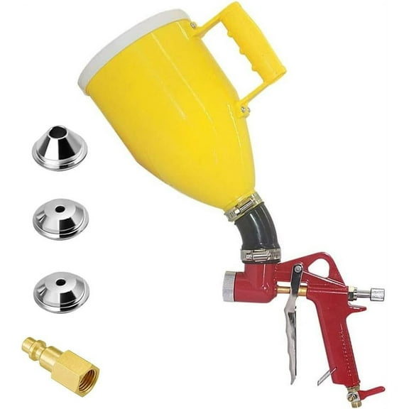 Air Hopper Spray Gun with 4.0mm/6.0mm/8.0mm Nozzle Paint Texture Drywall Painting Sprayer, Yellow, 0.79 Gallon (3 L) Elbow