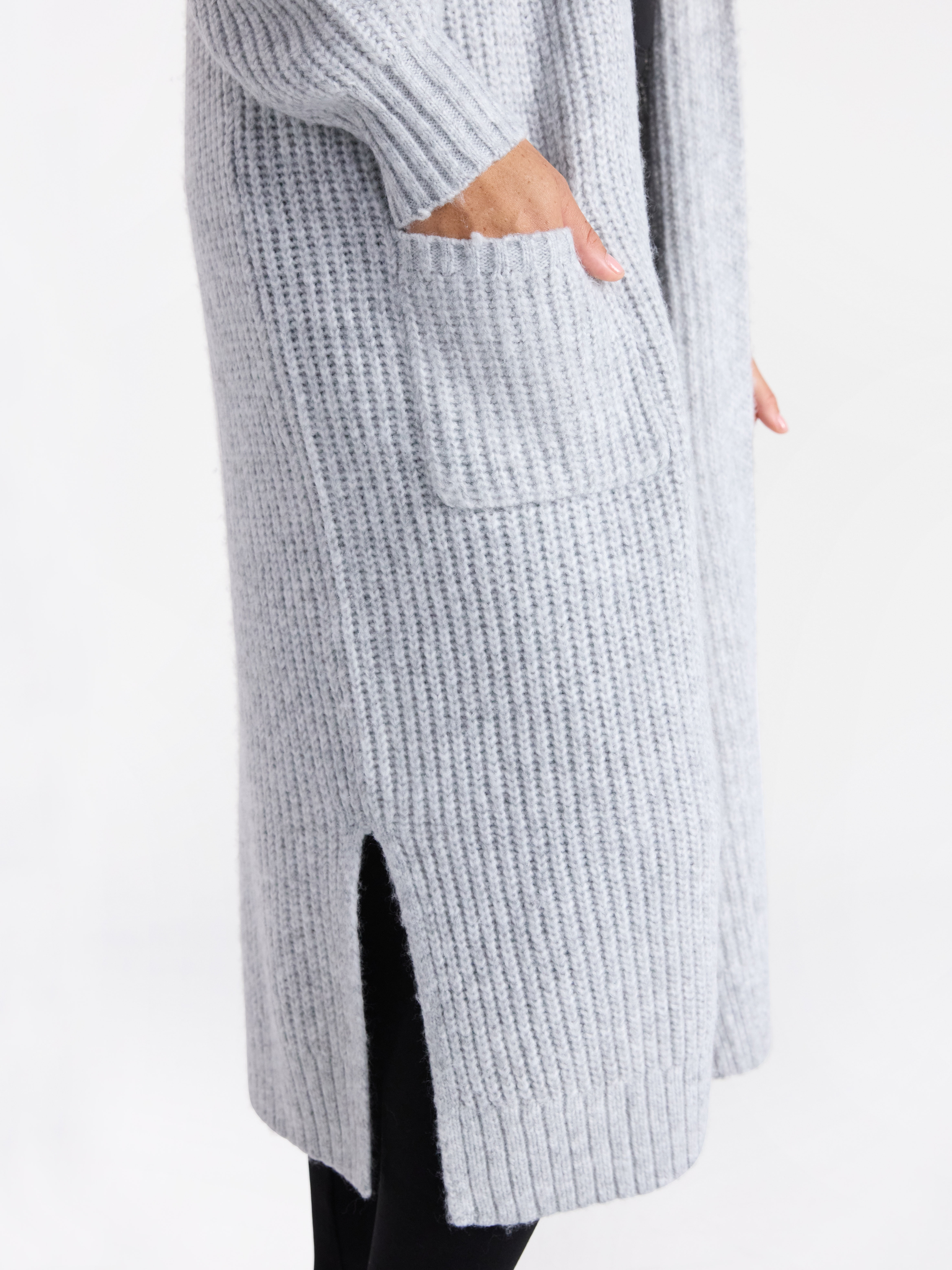 Ribbed Open Front Duster, Women's - image 3