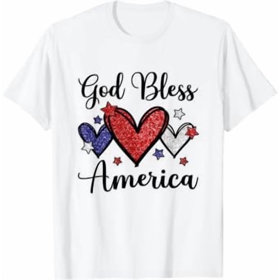 God Bless America Patriotic 4Th Of July Motif For Christians T-Shirt, Unisex T-Shirt