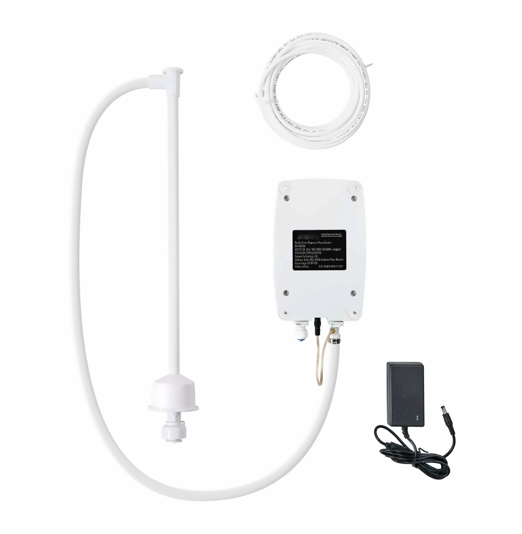 Bottled Water Dispenser Pump - 110V Electric Water Pump with 20ft Hose, for 5-Gallon Bottles, Coffee Machines, Ice Makers, Faucets, Tea Makers