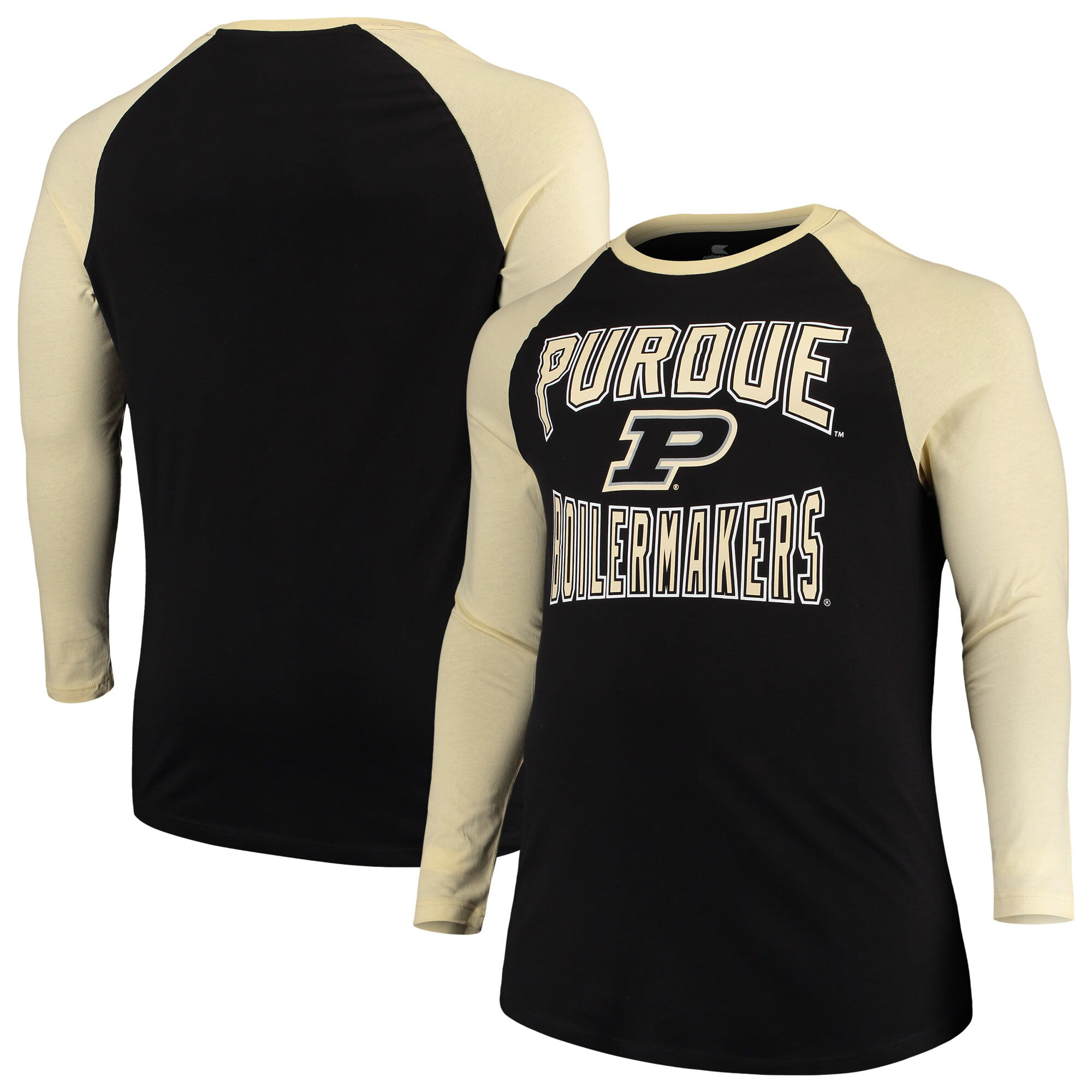 Purdue University T-Shirt w Flannel Sleeves