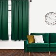 thumbnail image 2 of Your Chair Covers - 42 X 63 Inch Blackout Polyester Curtains with Rod Pocket Hunter Green - 2 Panels, 2 of 3