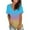 Sky Blue, variant on Yubnlvae Tie-Dye V-Neck Tee - 2024 Summer Gradient Print Casual Top (Trendy Textured Fabric | Tummy Control | Multiple Colors) (Black | L)