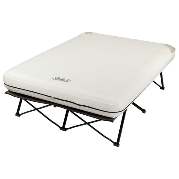 Coleman Camping Cot & Air Mattress Combo with Battery Pump & Side Tables, Queen