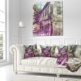 thumbnail image 3 of Designart Old City Street Watercolor Sketch - Cityscape Throw Pillow - 16x16, 3 of 5