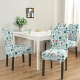 thumbnail image 5 of Dining Room Chair Covers 4pcs Spandex Super Fit Stretch Removable Washable Kitchen Chair Slipcovers for Home Party Hotel Wedding Ceremony, Universal Size (Bohemian), 5 of 7