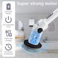 thumbnail image 6 of Shower Spin Scrubber, Cordless Electric Cleaning Brush, 8 Replaceable Heads & Adjustable Handle for Bathroom, Kitchen, Floors, 6 of 10