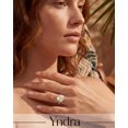 thumbnail image 3 of Yndra Birthstone Ring for Women,Silver Plated Halo CZ Adjustable Ring,Vintage Promise Band Ring,Valentine’s Day Birthday Christmas Mother’s Day Jewelry Gift for Wife Mom Girlfriend, 3 of 10