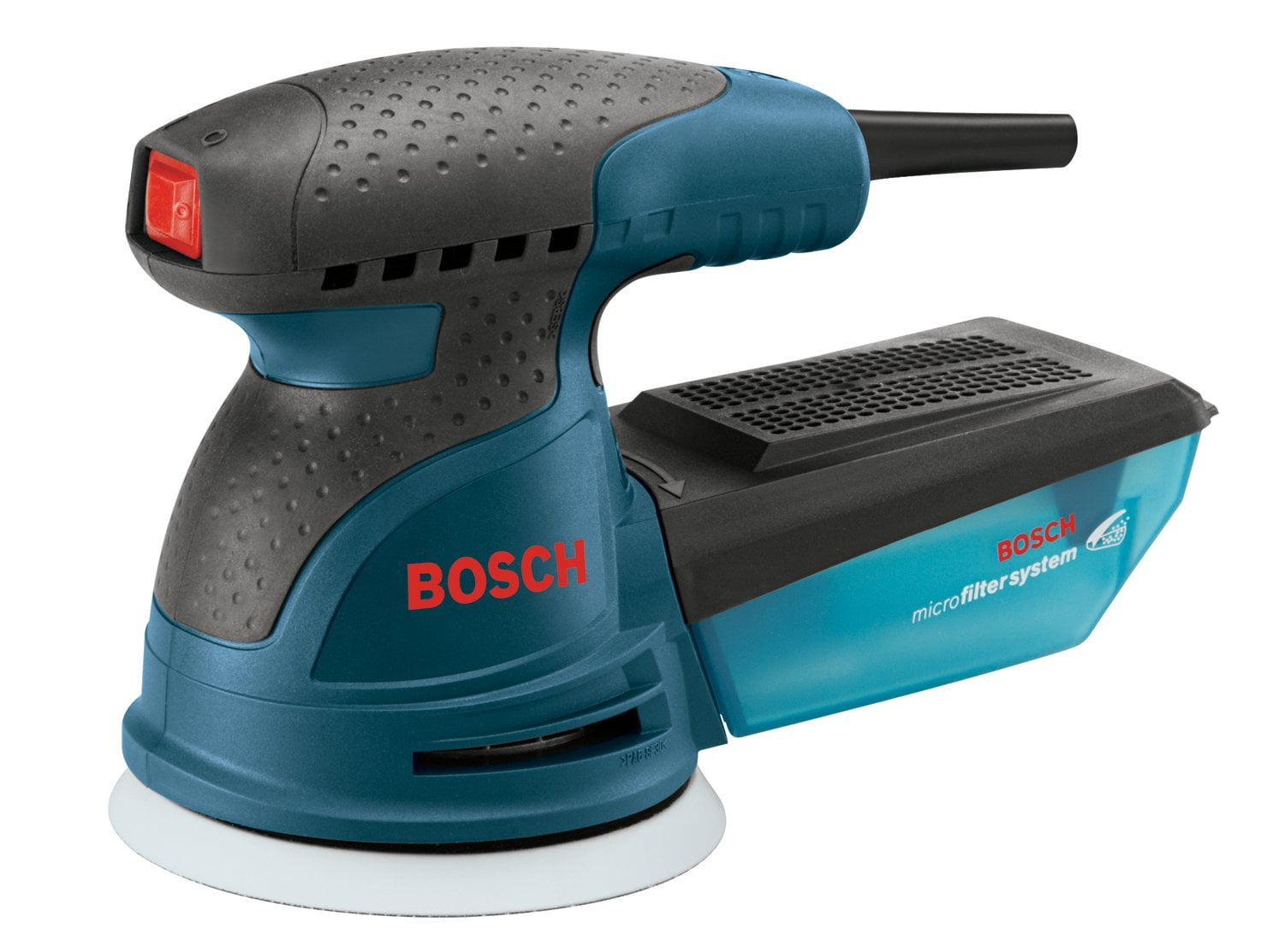 Photo 1 of Bosch ROS20VSC Palm Sander - 2.5 Amp 5 in. Corded Variable Speed Random Orbital Sander/Polisher Kit with Dust Collector and Soft Carrying Bag