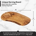 thumbnail image 2 of Olive Wood Cutting Board Large 16x8 Inch Charcuterie Cheese Serving Tray with Rustic, 2 of 8