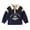 Navy, variant on Toddler Boys Graphic Hoodless Sweatshirts Winter Warm Cartoon Prints Lapel Polo Shirt Sweater Kids Boys Girls Long Sleeve Casual Hooded Fasion Pullover Tops，4-5 Years