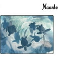 thumbnail image 3 of FREEAM Ocean Sea Life Area Rug 2'x3', Cute Sea Turtle Polyester Area Rug Mat for Living Dining Dorm Room Bedroom Home Decorative, 3 of 7