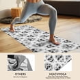 thumbnail image 4 of White Floral Skull Pattern Hot Yoga Mat Towel Non Slip for Hot Yoga - Quick-Drying Yoga Mat Cover with 4 Corner Pockets with Travel Bag - Hot Yoga Towel Non Slip 74"x26", 4 of 6