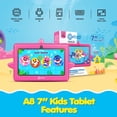 thumbnail image 6 of Contixo Baby Shark Kids Tablet, 7 inch 32GB, Parental Controls, Ages 3-12, Pink, 6 of 8