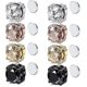 thumbnail image 1 of 4 Pairs 6 Mm Magnetic Earrings For Women Cubic Zirconia Magnet Earrings For Men Clip On Earrings, 1 of 5