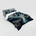 thumbnail image 2 of Ambesonne Abstract Mountains Bedding Set 4 Pcs, Dreamy Night, Queen, Night Blue and Coconut, 2 of 2