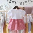 thumbnail image 5 of Lovebay Newborn Baby Girls Plaid Strap Casual Dress Summer Fake 2pc Knit Tops Sun Dress Beach Sundress, 5 of 7