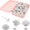 Gray, variant on 20PCS Duvet Pins Duvet Clips, Safe Locking Duvet Cover Clips Snaps with Storage Box, Easy to Use Double Sided Pin Fasteners for Quilt Cushions Curtains(White)