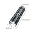 thumbnail image 3 of Linterna Led de Alta Potencia | Enfoque con Zoom Telescópico | Pantalla Digital de Batería | Batería de Litio de Gran Capacidad de 1200 Mah | Carga Rápida Tipo C | Luz Impermeable para Acampar Al Air, 3 of 6