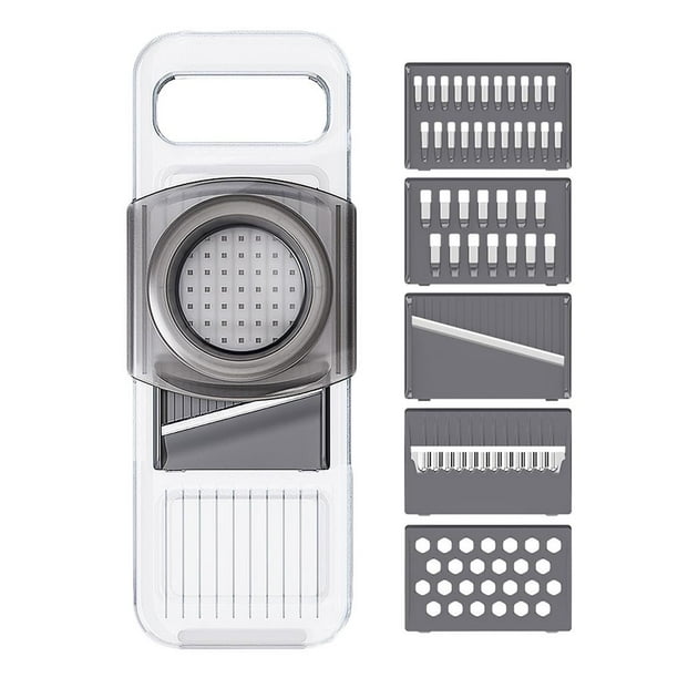 Cortador De Verduras Para El Hogar, Rallador Manual, Rebanador De Verduras Multifunción Con 3 Cuchillas Intercambiables Para Cocina, Patata, Jengibre, Ajo Noticed HA022402-00