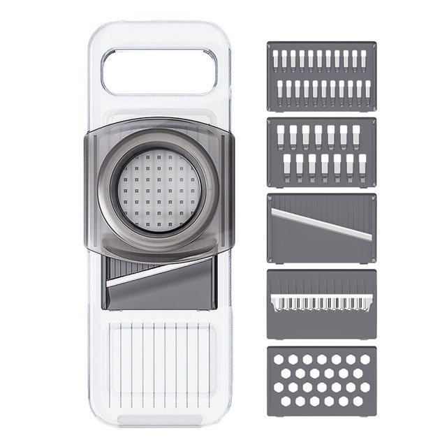 Billuyoard Cortador de verduras para el hogar, rallador Manual, rebanador de verduras multifunción con 3 cuchillas intercambiables para cocina, patata, Utensilios de cocina Billuyoard HA022402-00