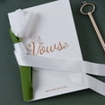 thumbnail image 3 of 1 Set Wedding Vow Book with Ribbon Gold Foil Lettering Bridal Shower Engagement Ceremony His Hers Vow Card Gift, 3 of 7