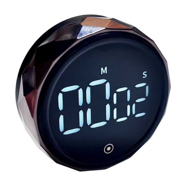 stanreset Digital Tire Timer Three Color Polygonal Side Waterproof Yoga Fitness Time-meter LED Side Kitchen Restaurant Energy Saver for Brown