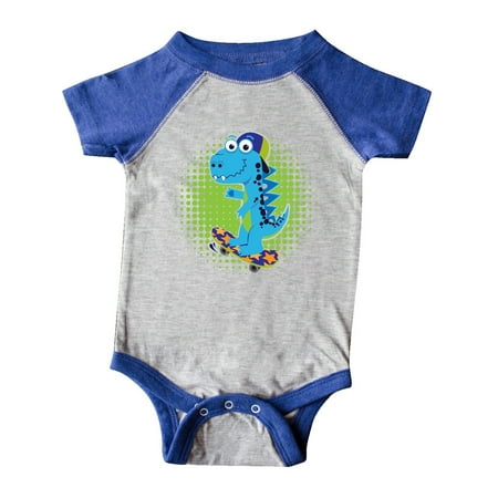 

Inktastic Skateboarding Gifts Boy Dinosaur Gift Baby Boy Bodysuit