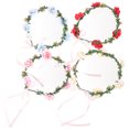 thumbnail image 1 of KAKOWELY 4 diademas iluminadas con flores y corona para mujer, ideal para cumpleaños, 1 of 5