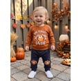 thumbnail image 4 of Cenuakty Toddler Boys Thanksgiving Outfits Turkey Print Long Sleeve Tops and Pants, 4 of 8