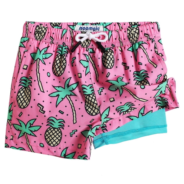 Bañador para niño maamgic 2 en 1 de secado rápido para bebé, rosa, talla 8
