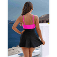 thumbnail image 5 of Women'S Swimsuit Tight Fit Backless Rose Red+Black L, 5 of 6