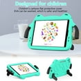 thumbnail image 3 of ELEHOLD Kids Friendly Case for iPad 9th/8th/7th Gen 2021/2020/2019, EVA + Hard PC Hybrid Shockproof Full Protective Multi-Angle Kickstand Cute Rugged Cover with Handle Grip for iPad 10.2 Inch,Mint, 3 of 8