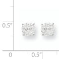 thumbnail image 3 of Sterling Silver 6mm Round Basket Set Cubic Zirconia Stud Earrings, 3 of 3